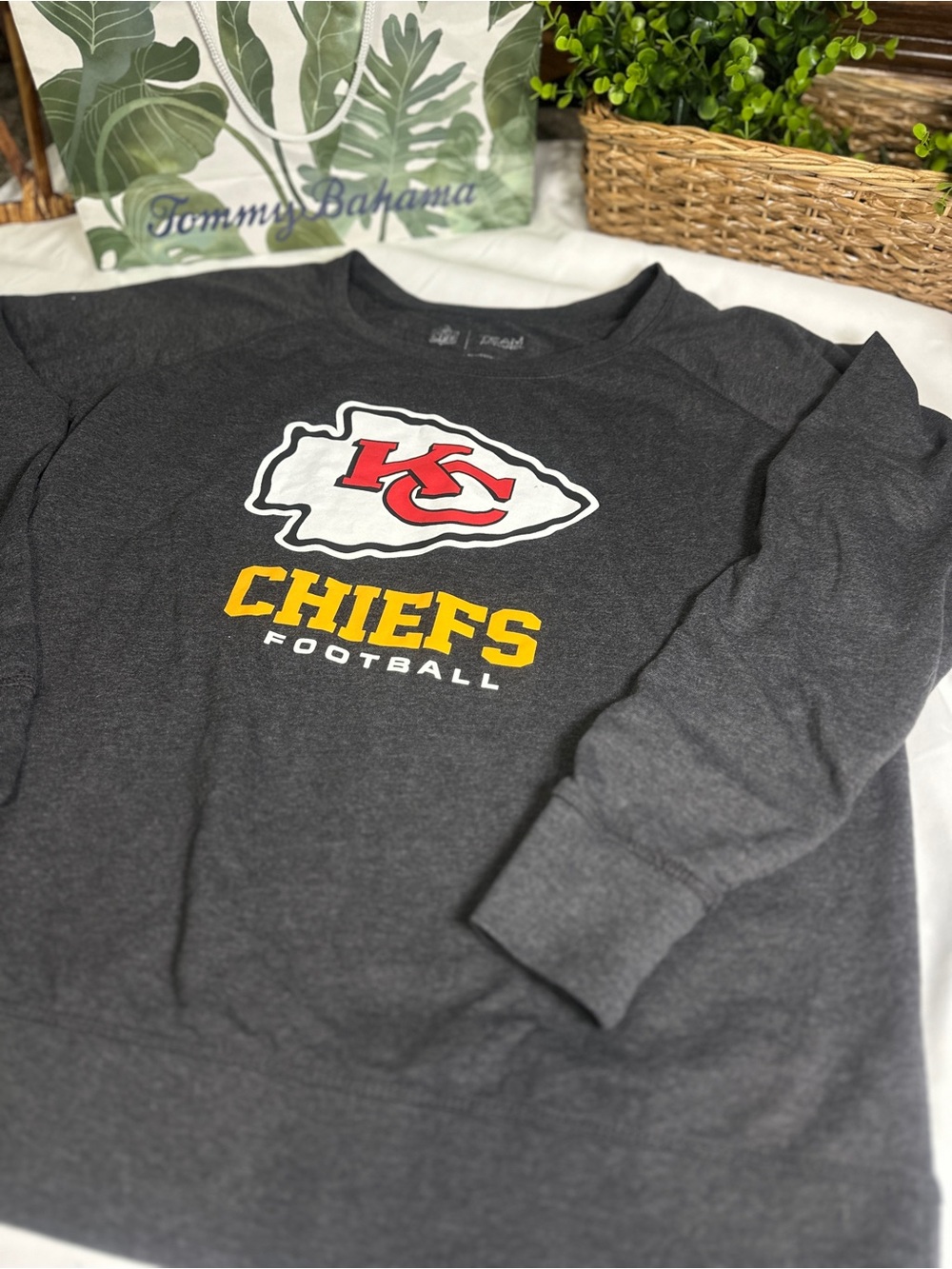 Kansas City Chiefs Gray Crewneck Sweatshirt size L
